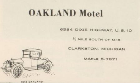 Motel McNeive (Oakland Motel) - Clarkston Yearbook Ad 1960S